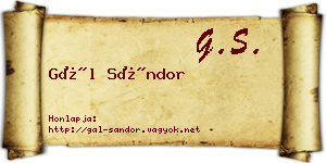 Gál Sándor névjegykártya